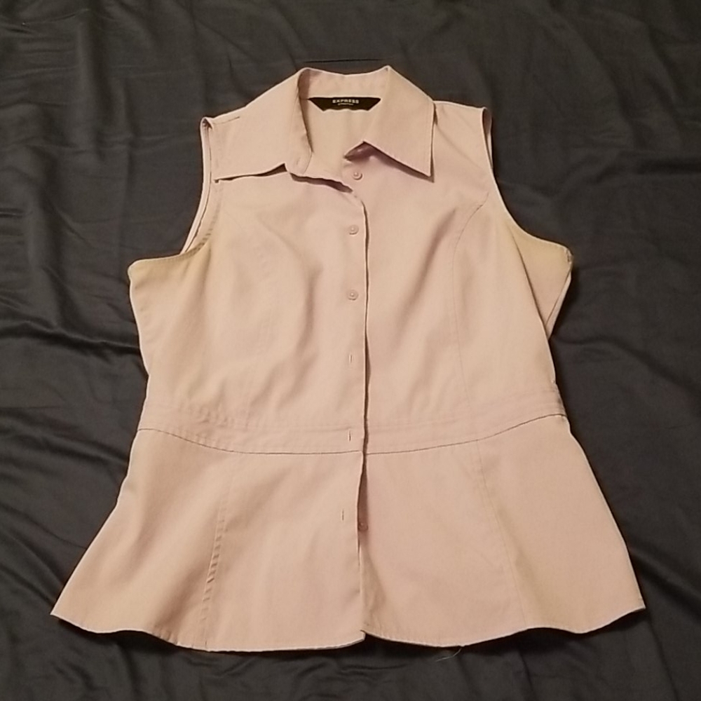Express sleeveless lavendar peplum blouse